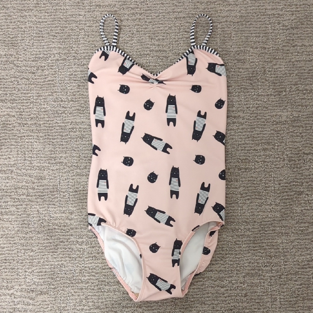 Eleve Size Medium Cat Print Leotard